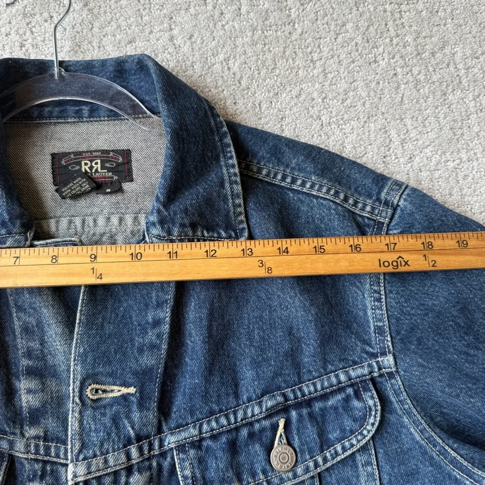 RRL Double RL Denim Trucker Jacket Mens Small Indigo Vintage 90s Levi's Style